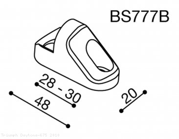 Rizoma Mirror Adapter BS777B Triumph / Daytona 675 / 2010