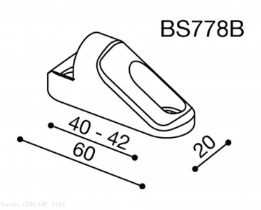 Rizoma Mirror Adapter BS778B Honda / CBR600F / 2012