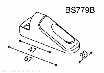 Rizoma Mirror Adapter BS779B Kawasaki / Ninja ZX-6R 636 / 2013