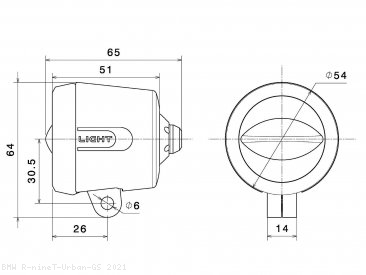 LED Fog Auxiliary Lights by Rizoma BMW / R nineT Urban GS / 2021