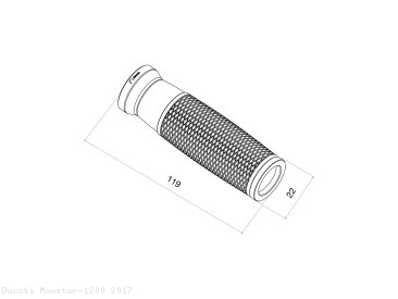 Ride By Wire URLO Billet Aluminum Grips by Rizoma Ducati / Monster 1200 / 2017