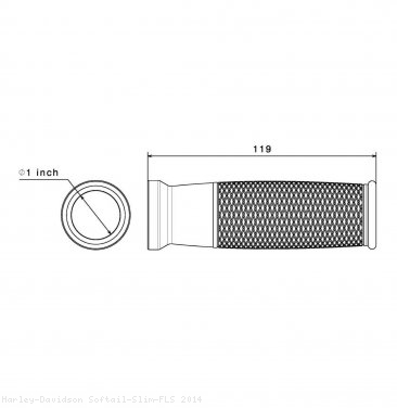 Rizoma "URLO" Grips for 1" Harley-Davidson Bars Harley Davidson / Softail Slim FLS / 2014