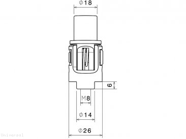 PE611A Rizoma Folding Peg Adapters for Rizoma Rearsets Universal