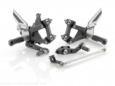 "EVO" Rearsets by Rizoma - DISCONTINUED Triumph / Street Triple RX / 2015