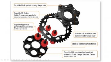 Superlite Rear Quick Change Hub Assembly with Titanium Hardware Ducati / Panigale V4 Speciale / 2018