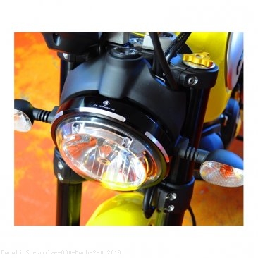 Billet Aluminum Headlight Trim Ring by Ducabike Ducati / Scrambler 800 Mach 2.0 / 2019