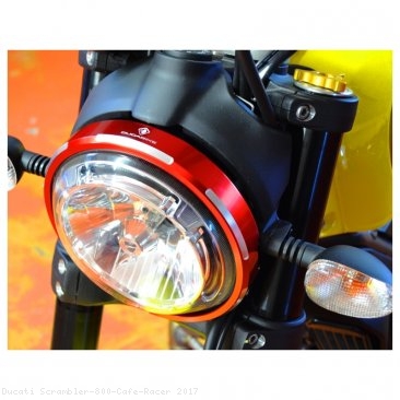 Billet Aluminum Headlight Trim Ring by Ducabike Ducati / Scrambler 800 Cafe Racer / 2017