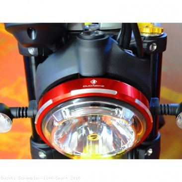 Billet Aluminum Headlight Trim Ring by Ducabike Ducati / Scrambler 1100 Sport / 2018