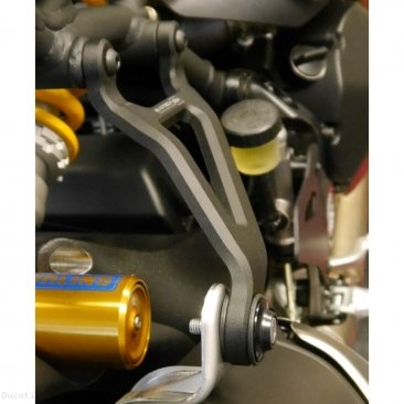 Exhaust Hanger Bracket with Passenger Peg Blockoff by Evotech Performance Ducati / Monster 1200 / 2020