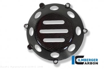 Carbon Fiber Perforated Dry Clutch Cover by Ilmberger Carbon Ducati / Hypermotard 1100 S / 2008