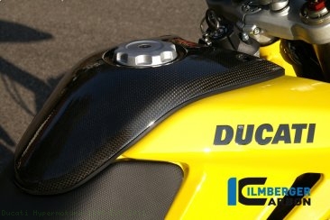 Carbon Fiber Center Tank Cover by Ilmberger Carbon Ducati / Hypermotard 1100 EVO / 2011