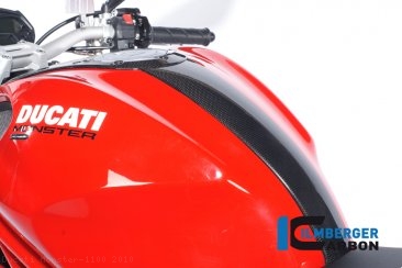 Carbon Fiber Gas Tank Center Extension Cover by Ilmberger Carbon Ducati / Monster 1100 / 2010