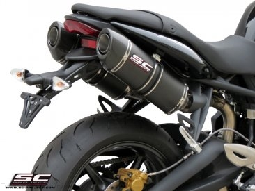 Oval High Mount Exhaust by SC-Project Triumph / Street Triple / 2008