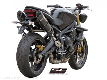 Oval High Mount Exhaust by SC-Project Triumph / Street Triple / 2010