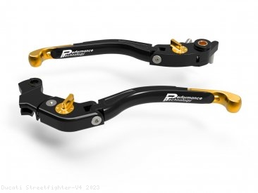 Adjustable Folding Brake and Clutch Lever Set by Performance Technology Ducati / Streetfighter V4 / 2023