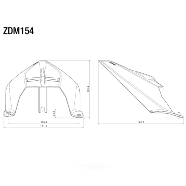 Carbon Fiber Rear Hugger by Rizoma