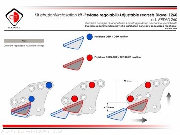 Adjustable Rearsets by Ducabike Ducati / Diavel 1260 S / 2019