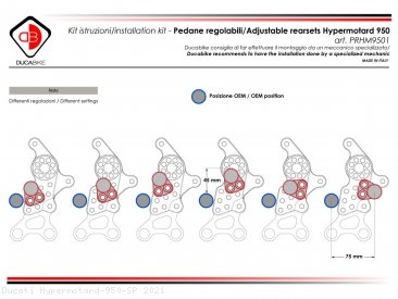 Adjustable Rearsets by Ducabike Ducati / Hypermotard 950 SP / 2021