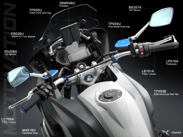 Rizoma Billet Aluminum Gas Cap TF053 BMW / R1200GS Adventure / 2017