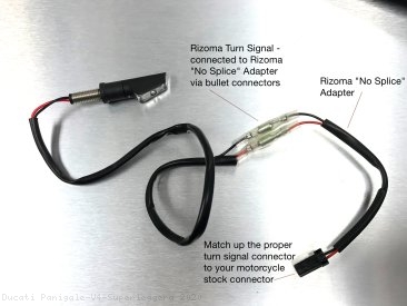 Turn Signal "No Cut" Cable Connector Kit by Rizoma Ducati / Panigale V4 Superleggera / 2020