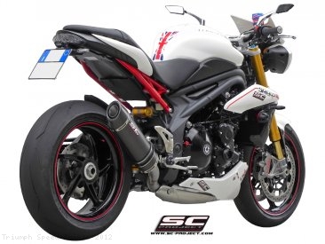 Oval Low Mount Exhaust by SC-Project Triumph / Speed Triple / 2012