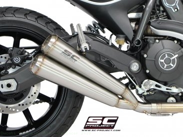 Conic "70s Style" Exhaust by SC-Project Ducati / Scrambler 800 Cafe Racer / 2019