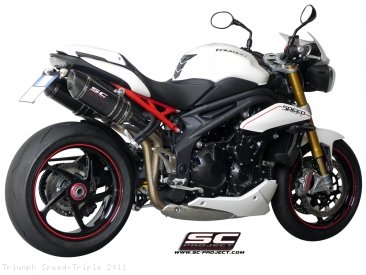 Oval High Mount Exhaust by SC-Project Triumph / Speed Triple / 2011