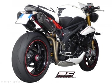 Oval High Mount Exhaust by SC-Project Triumph / Speed Triple / 2012