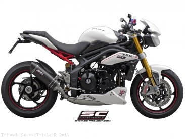 Oval Low Mount Exhaust by SC-Project Triumph / Speed Triple R / 2013