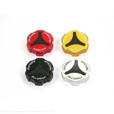 Carbon Inlay Rear Brake Fluid Tank Cap by Ducabike Ducati / Hypermotard 1100 EVO SP / 2011