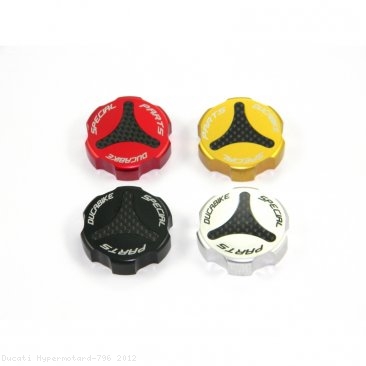 Carbon Inlay Rear Brake Fluid Tank Cap by Ducabike Ducati / Hypermotard 796 / 2012