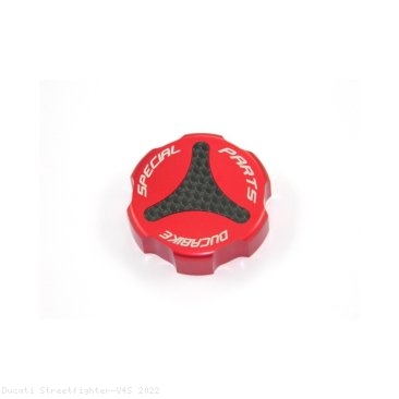 Carbon Inlay Rear Brake Fluid Tank Cap by Ducabike Ducati / Streetfighter V4S / 2022