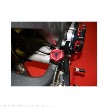 Carbon Inlay Rear Brake Fluid Tank Cap by Ducabike Ducati / Hypermotard 1100 EVO SP / 2010