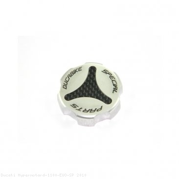 Carbon Inlay Rear Brake Fluid Tank Cap by Ducabike Ducati / Hypermotard 1100 EVO SP / 2010