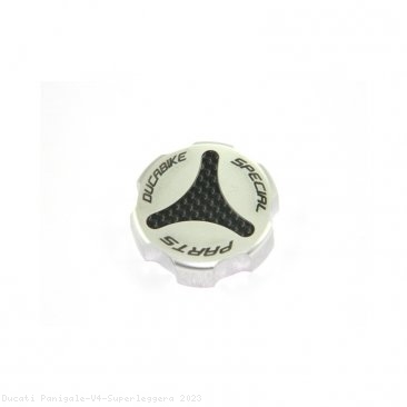 Carbon Inlay Rear Brake Fluid Tank Cap by Ducabike Ducati / Panigale V4 Superleggera / 2023