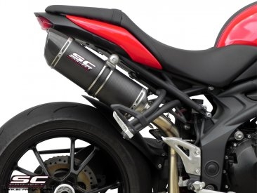 Oval High Mount Exhaust by SC-Project Triumph / Speed Triple / 2012