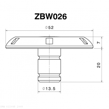 Rizoma Cardan Cover BMW / K1300R / 2009