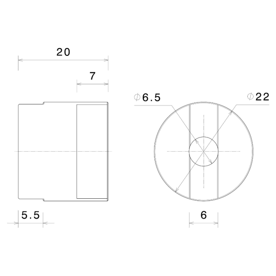 Rizoma End Mount Style Mirror Adapter BS729B