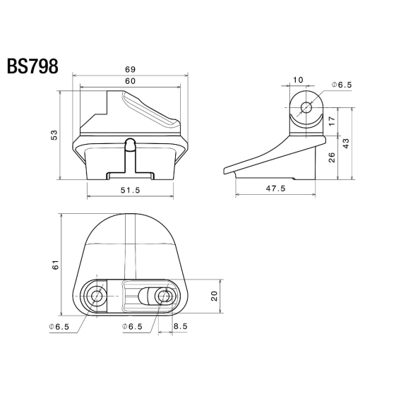 Rizoma Sport Mount Style Mirror Adapter BS798B