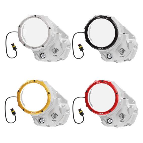 LED EVO Clear Clutch Cover Oil Bath by DBK Special Parts