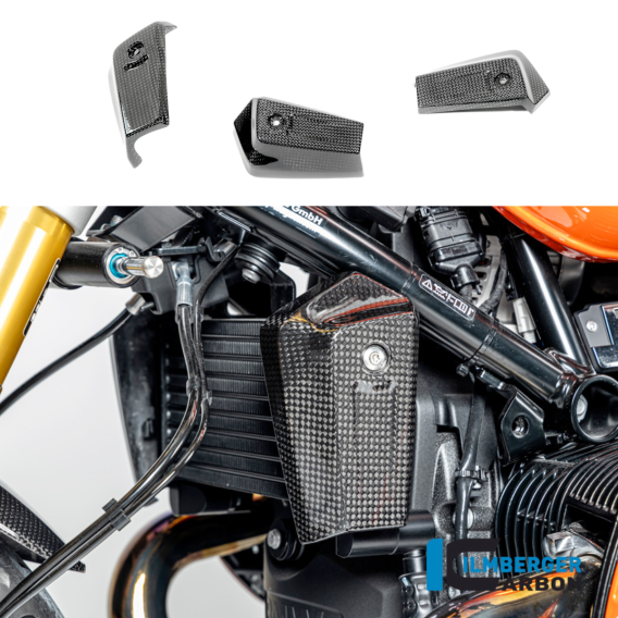 Left Carbon Fiber Oil Cooler Cover by Ilmberger Carbon