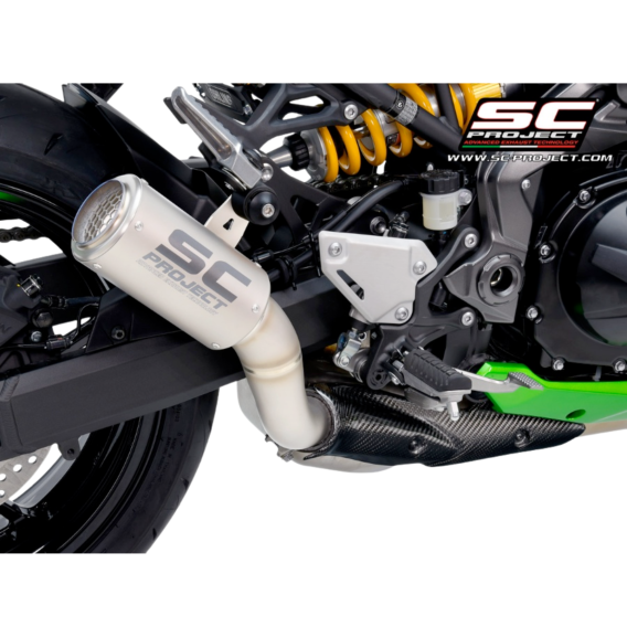 Kawasaki Z900 CR-T Slip-on Exhaust with Titanium Mesh Outlet by SC-Project
