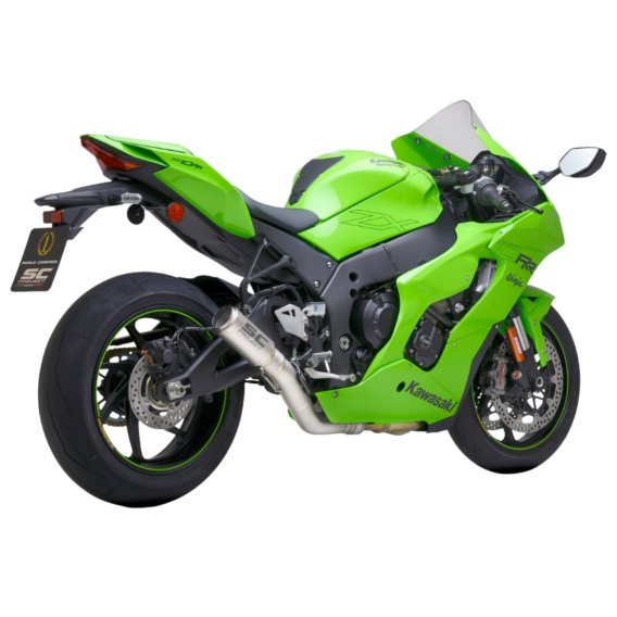 Kawasaki ZX-10R CR-T Slip-on Exhaust with De-cat Link Pipe by SC-Project