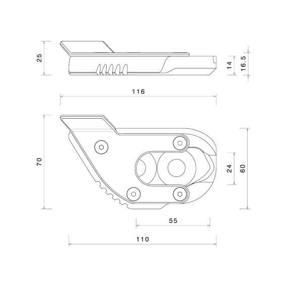 Kick Stand Base Extension by Rizoma