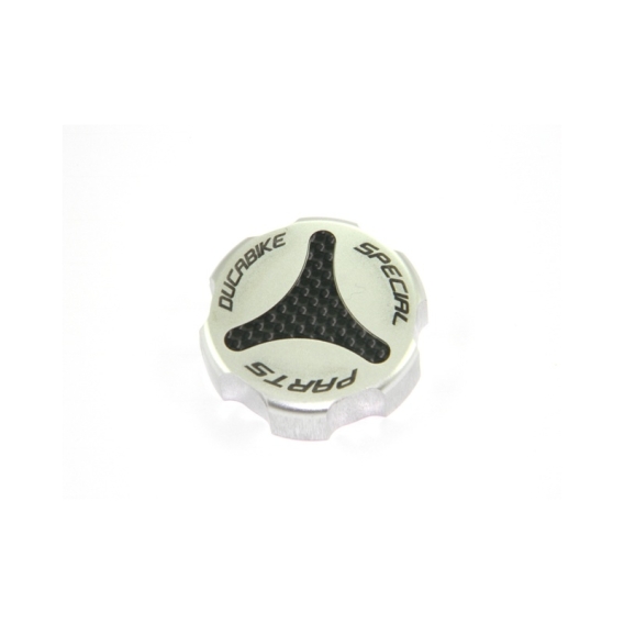 Carbon Inlay Rear Brake Fluid Tank Cap by Ducabike
