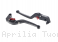 Standard Length Folding Brake And Clutch Lever Set by Evotech Aprilia / Tuono V4 1100 / 2022