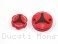 Carbon Inlay Front Brake and Clutch Fluid Tank Cap Set by Ducabike Ducati / Monster 1200 / 2020
