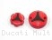 Carbon Inlay Front Brake and Clutch Fluid Tank Cap Set by Ducabike Ducati / Multistrada 1200 S / 2015