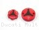 Carbon Inlay Front Brake and Clutch Fluid Tank Cap Set by Ducabike Ducati / Multistrada 1200 S / 2016