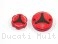 Carbon Inlay Front Brake and Clutch Fluid Tank Cap Set by Ducabike Ducati / Multistrada V4 / 2023